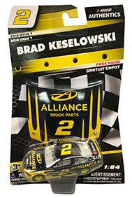 NASCAR Authentics Brad Keselowski #2 Diecast Car 1/64 Scale - 2018 Wave 7 with Free Hood - Collectible