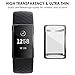 KIMILAR Screen Protector Case Compatible with Fitbit Charge 4 / Charge 3 , 2 Pack Soft Slim Ultra Clear Protective Case Cover Bumper Silicone Case Compatible with Fitbit Charge 4 / Charge 3 Smartwatch