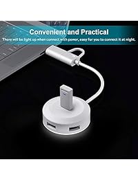 TITACUTE Multi Port USB Hub for MacBook Pro, 1 to 4 USB C to USB Hub Splitter with LED Indicator Portable Data Hub USB 3.0, USB 2.0 Compatible with MacBook Air, iMac Pro, Surface Pro, Notebook PC