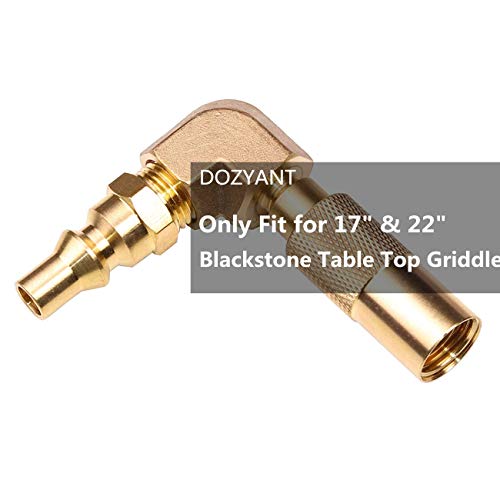 DOZYANT 12ft RV Propane Quick Connect Hose with Elbow Conversion