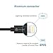 iClever 6ft iPhone Charger Cable, Apple MFi Certified Lightning to USB Cable with 8-Pin Ultra Compact Connector Head for iPhone X/ 8/8 Plus/ 7/6/ 6s Plus/ 5s, iPad Air/Mini/Pro, Black