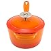 Zelancio Enameled 2-Quart Cast Iron Sauce Pan, Pot with Lid. Perfect as a Bean Pot, Spaghetti Sauce Pot, Barbecue Sauce Pot, or Pasta Sauce Pot, Tangerine Orange