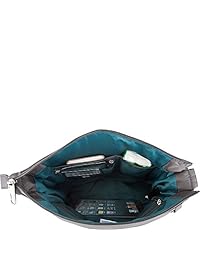 Travelon Essential North   South - Bolso bandolera de nailon para viajes y uso diario, Rojo, talla única