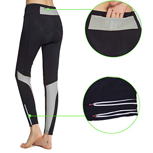 image for BELE ROY Womens Cycling Pants Padded Long Bike Bicycle Tights Capri Pa