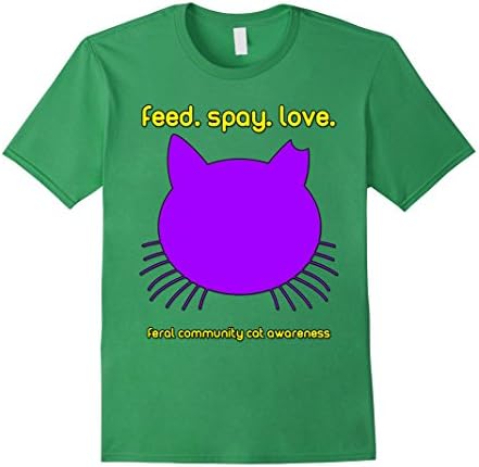 Mens TNR Feral Cat Shirt Medium Grass