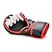 Sanabul Essential 7oz MMA Gloves for Men & Women, Hybrid MMA Martial Arts, Sparring Grappling Training, Padded Kick Boxing Gloves, Black/Red Large/X-Large
