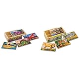 Product Bundle Melissa & Doug Dinosaur & Wild Animals Jigsaw Puzzles Bundle Book