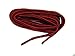 Rugged Wear Red - Black Round Polyester Boot Laces Shoelaces - 2 Pair Pack