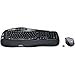 Logitech MK570 Wireless Wave Keyboard and Mouse Combo, Contoured Cushioned Palm Rest, Advanced Wireless Connection, Hyperfast Scrolling Mouse, Black (Renewed)