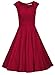 MUXXN Women's 1950s Vintage Retro Capshoulder Party Swing Dress (S, Burgundy)
