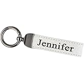 Made in US Personalized Leather Keychains For Christmas Gifts Custom Logo Name Monogrammed Small Gift Women Men Accessory For New Year Gathering
