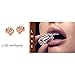 ZARABE Women's 316L Stainless Steel Rose Gold Love Rhinestone Stud Earrings 14mmx8mm-1pair by h