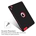iPad 2 Case, iPad 3 Case, iPad 4 Case, BENTOBEN Heavy Duty Rugged Shock-Absorption/High Impact Resistant Hybrid Three Layer Armor Full Body Protective Case Cover for iPad 2/3/4 Retina - Black/Red