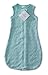 SwaddleDesigns Microfleece Sleeping Sack with 2-Way Zipper, Turquoise Puff Circles, 6-12MO