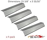 Vicool BBQ Gas Grill Heat Plate Stainless Steel Heat Shield for Grill King, Aussie, Charmglow, Brinkmann, Uniflame, Lowes Model Grills, hyJ231A (4-pack)