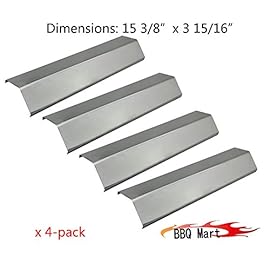 Vicool BBQ Gas Grill Heat Plate Stainless Steel Heat Shield for Grill King, Aussie, Charmglow, Brinkmann, Uniflame, Lowes Model Grills, hyJ231A (4-pack)