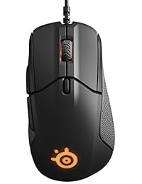 SteelSeries - Mouse para juegos Sensei, sensor óptico, pulsadores divididos, iluminación RGB prisma, Negro