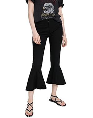 Mango Women's Ruffled Hem Trousers