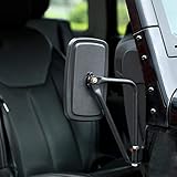 Seven Sparta Doors Off Mirrors for Jeep Wrangler 2007-2018 JK, JKU, JL, JLU, 2020 Gladiator Shake-Proof Doorless Side Mirror, 2 Pack of Quick Release Mirrors, Black