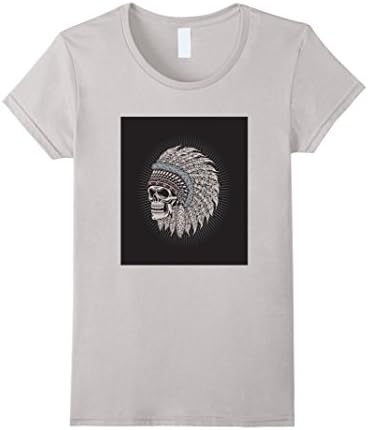Womens Indian Skull Headress XL Silver