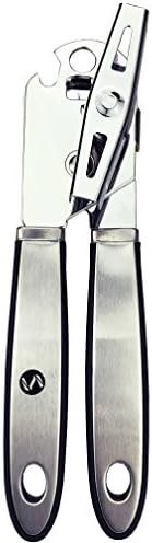 Professional Stainless Steel Manual Can Opener, 18/10 Food-Safe Stainless Steel, Comfortable to Grip, Dishwasher Safe, Ergonomically Designed Handle.