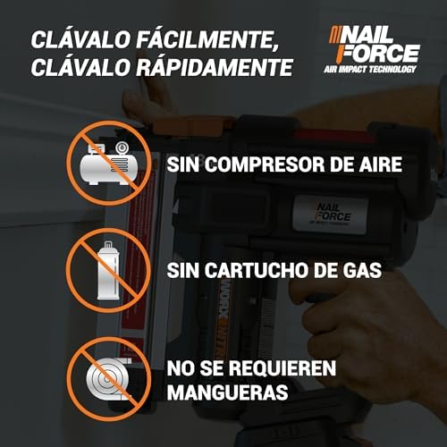Pregadora de Pilhas 20V - 18GA PowerShare | WX842.9 | Pregos de 1,2 mm e até 50 mm de comprimento