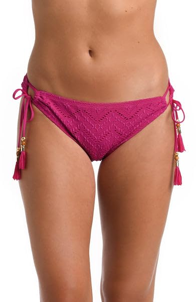 Photo 1 of La Blanca Women's Side Tie Hipster Swimsuit Bottom, Magenta//Saltwater Sands, 6