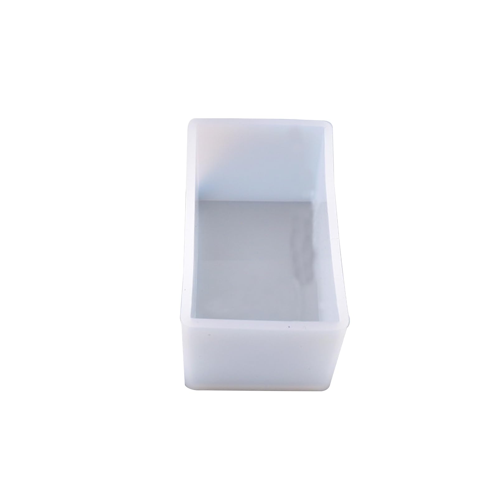 Leliafleury Cuboid Silicone Mould Silicone Resin Mold White Coaster Mould for DIY Cups Mats Tray, 8.5x5x5cm