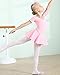 Ballet Toddler Girls Dance Dresses Leotard Costume Clothes for Kids Fashion Dresses Girls 4-5 4T 5T Child Dance Apparel Gymnastics Leotard with Sleeves Size 5 US-M (Pink,120)