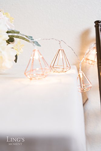 rose gold geometric boho lights