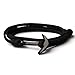 Punk Alloy Black Anchor Bangle Multilayer Rope Bracelet