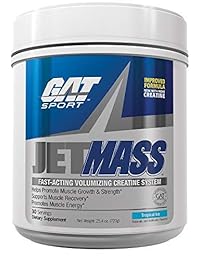 GAT jetmass fast-acting Creatina Gainer muscular, 1.81lbs, Negro cereza