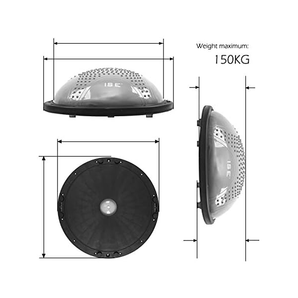 ISE-Balance-Trainer-Balance-Ball-O-46-cm-Fitness-Equipment-with-Elastic-Strings-Pump-Yoga-Pilates-Exercise-Fitness-Max-150kg-SY-BAS1003 ISE Balance Trainer Balance Ball Ø 46 cm, Fitness Equipment with Elastic Strings & Pump, Yoga Pilates Exercise Fitness…