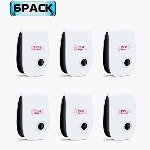 Nutmix [2018 UPGRADED] Pest Control Ultrasonic Pest Repeller, Electronic Plug In repellent indoor for Insects, Mosquitoes, Mice, Spiders, Ants, Rats, Roaches, Non-toxic, Humans &amp; Pets Safe (6 Pack)