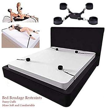 Fluffy Adult Handcuffs And Adjustable Straps Set Kit For Bed Xmoper Restraints For Naughty Women And