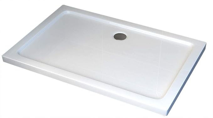 Duschtasse Duschwanne rechteckig - 140x90cm - inkl. Ablaufgarnitur