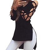 Hollow Sleeve Shirt, Franterd Women Athletic Tank Top Shirts, Casual Blouse