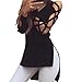 Franterd Autumn Winter Sweatshirt, Long Sleeve Pullovers Blouse Tops (Small, Black)