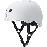 Triple Eight Sweatsaver Liner Skateboarding Helmet, White Rubber, Medium