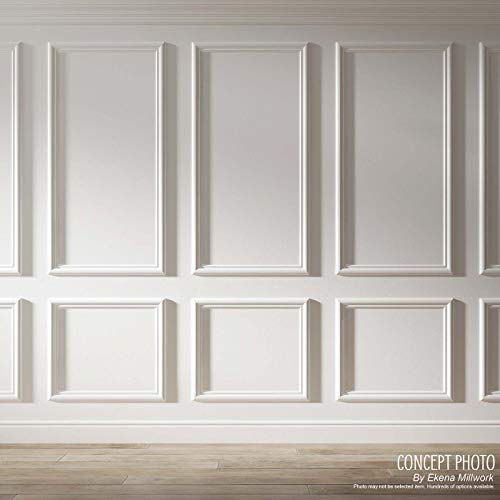 Ekena Millwork Rectangle Wall Panels 22x4.75 Inch - 2 Pack Primed Polyurethane Door Panels