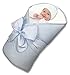 BundleBee Baby Wrap/Swaddle/Blanket, Feather Light/Blue, 0-4 Months
