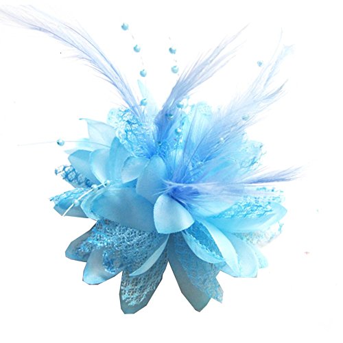 Pop Your Dream Vintage Women Hairpin Silk Floral Bridal Feather Lace Fancy Wedding Party Cocktail Bead Hair Accessories
