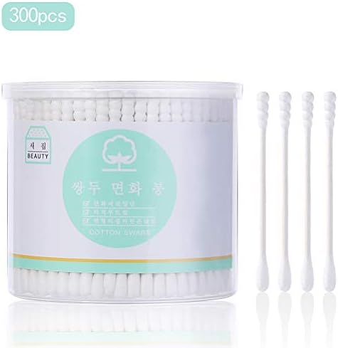 Cotton Swab Double Head Baby Cotton Buds Ears Cleaning Cosmetics Health Care Make up Remover Tool - 300 Count