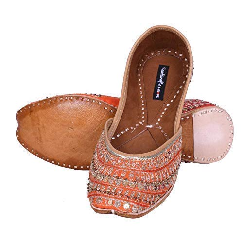 orange wedding shoes