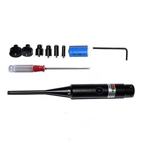 Freehawk Green Dot Laser Bore Sighter BoreSighter Kit for .177 to .50 Caliber Rifle Scope Handgun Red/Green Dot Boresight Kit Set Tools Accessory-0.177 to 0.50 Bore Sight Kit (Green Laser)