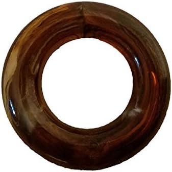 2 inch Plastic Macrame Craft Ring, Set of 10 Rings (Brown Marble)