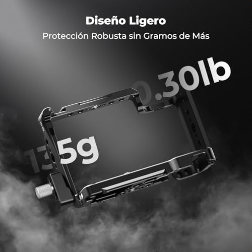 K&F CONCEPT ZV-E1 Cage，Kit de Jaula para Sony Alpha ZV-E1 con Liberación Rápida HawkLock，Placa de Liberación Rápida Incorporada para Arca, Zapata Fría y Orificios Roscas de 3/8'' y 1/4''