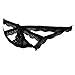 ETAOLINE Women's Sexy Lingerie Panties Lace Knickers Briefs Underwear,Black,Large