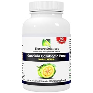 Image of Naturo Sciences Pure Garcinia Cambogia Extract with HCA - 100% All Natural Dietary Supplement - Live a Healthy Life - 90 Count, 1000mg Per Serving, 45 Servings