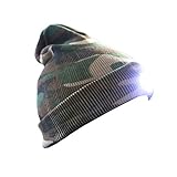 Unisex 5 LED Knitted Flashlight Beanie Hat/cap for Hunting, Camping, Grilling, Auto Repair, Jogging, Walking, Handyman Working Or honorable person CS Games CAMO by amazing-zone